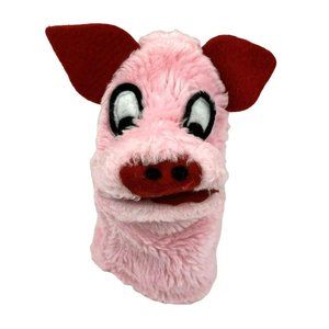 Vintage Sheram Puppets Pig Hand Puppet Pink Stuffed Animal Story Time Play